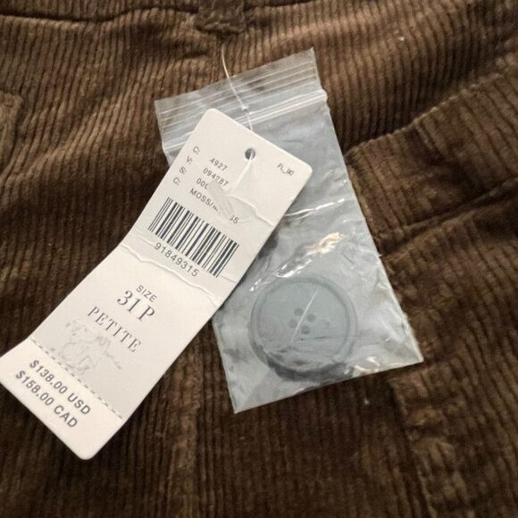 NWT 31P Moss - Colette Cropped Wide Leg Pants Maeve Corduroy - Anthropologie - Picture 6 of 8
